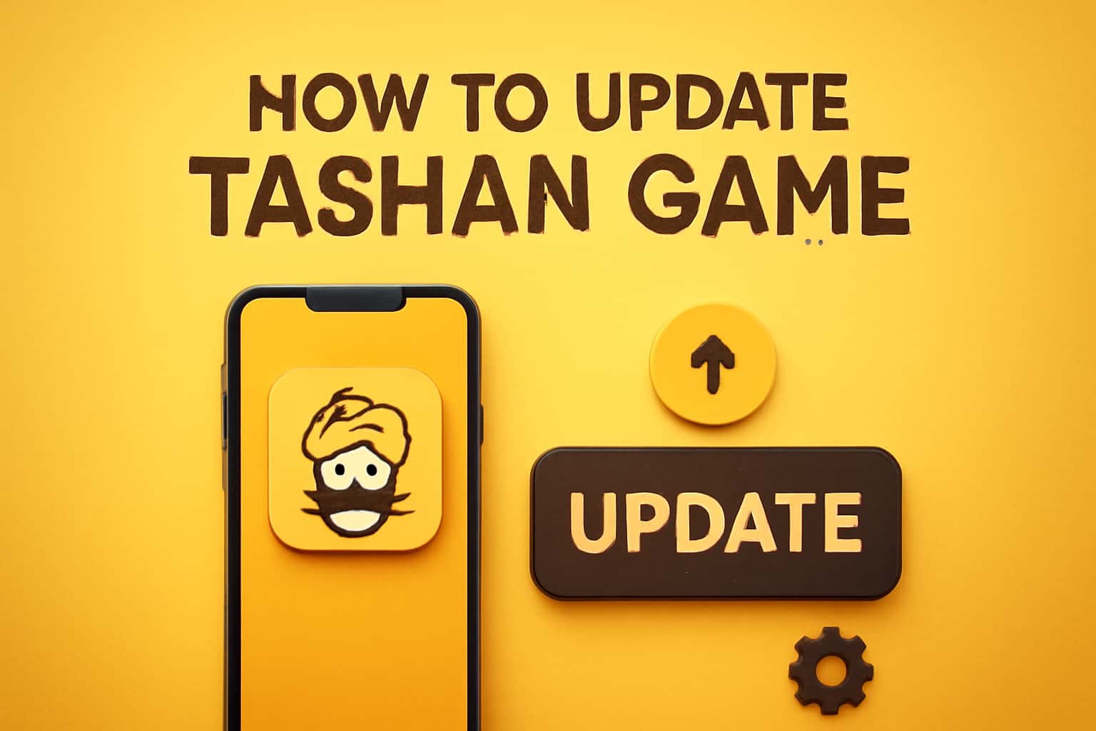 Informational image detailing steps to update Tashan Game.