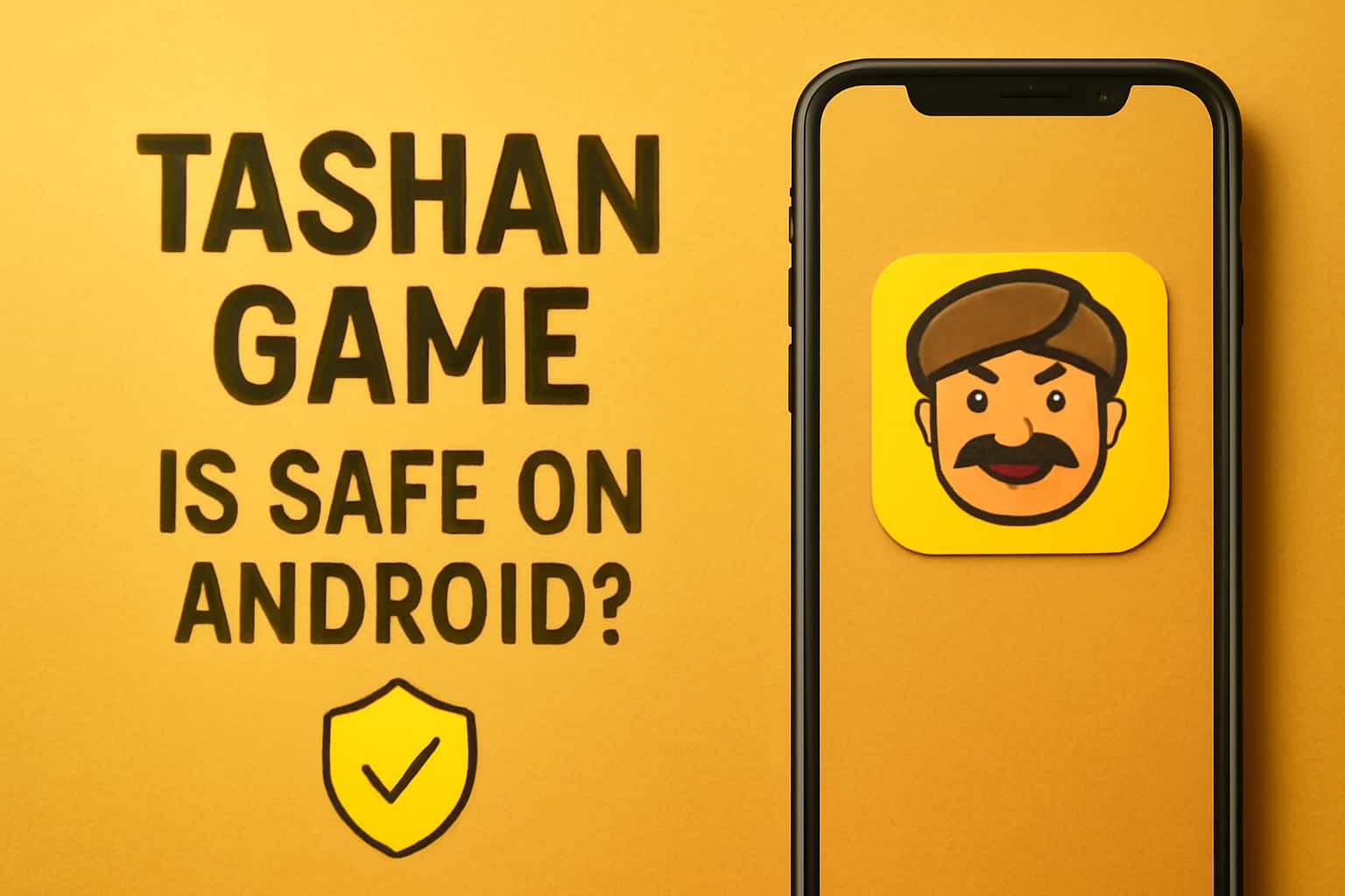 An informative scene regarding the safety of the Tashan Game on Android devices.