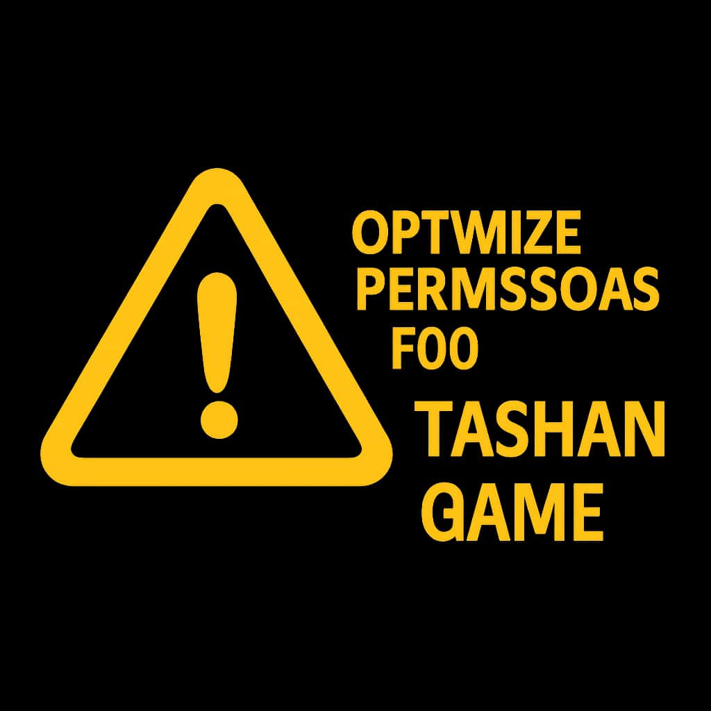 Icon indicating guidance on optimizing permissions for Tashan Game.