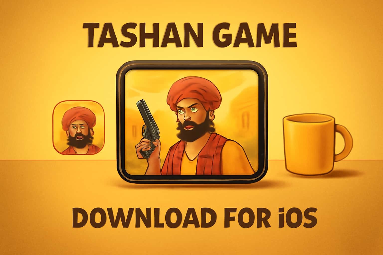 Image depicting the download process for Tashan Game on iOS devices.