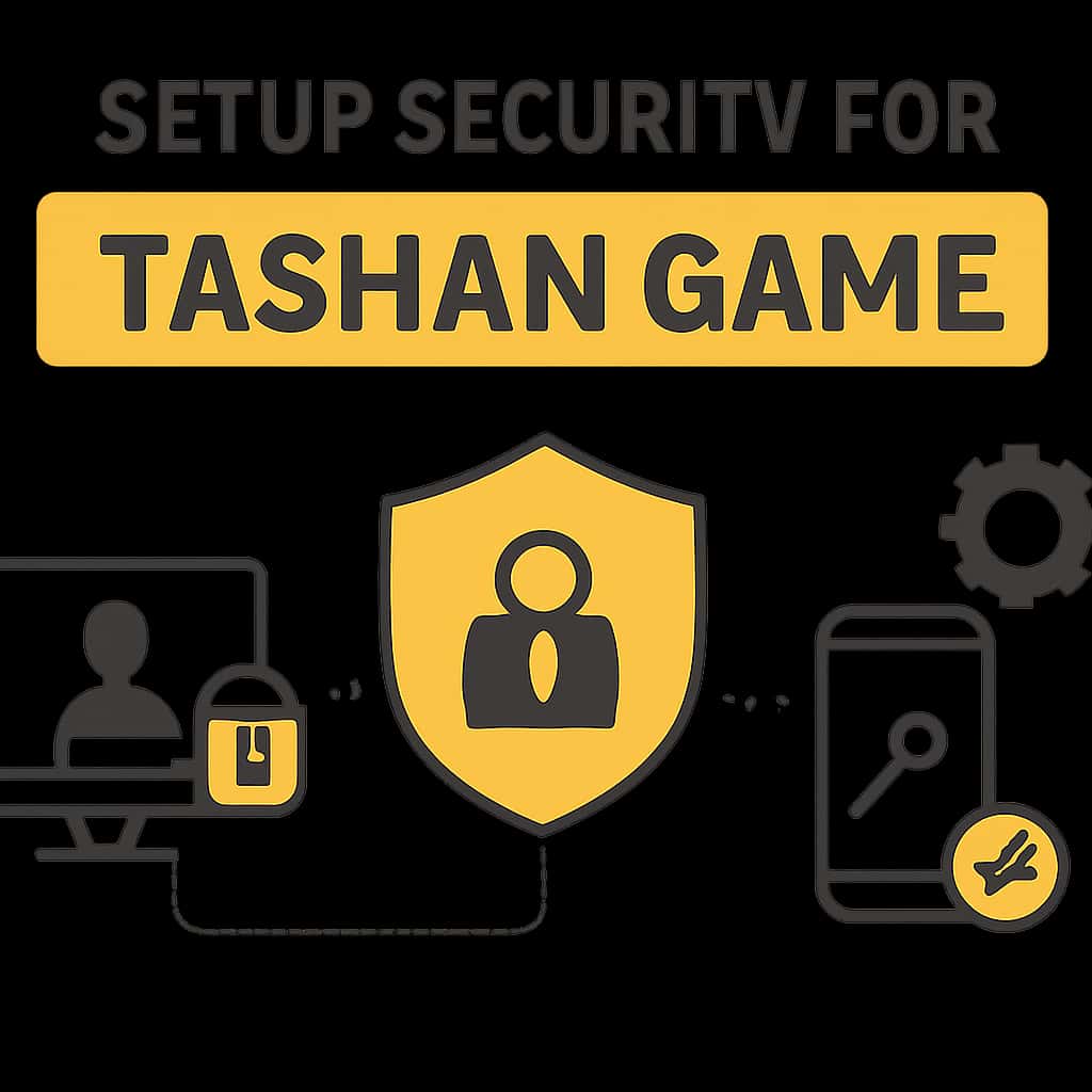 An educational diagram depicting security setup steps for Tashan Game.